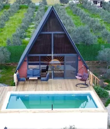 4 Kisilik Mustakil Havuzlu, Sunset Bungalov 2 Willa Muğla